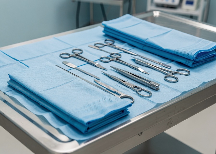 Câmpuri chirurgicale sterile bistratificate cu instrumentar