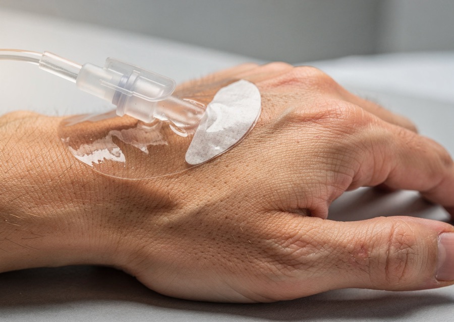 Pansament transparent de fixare pentru cateter